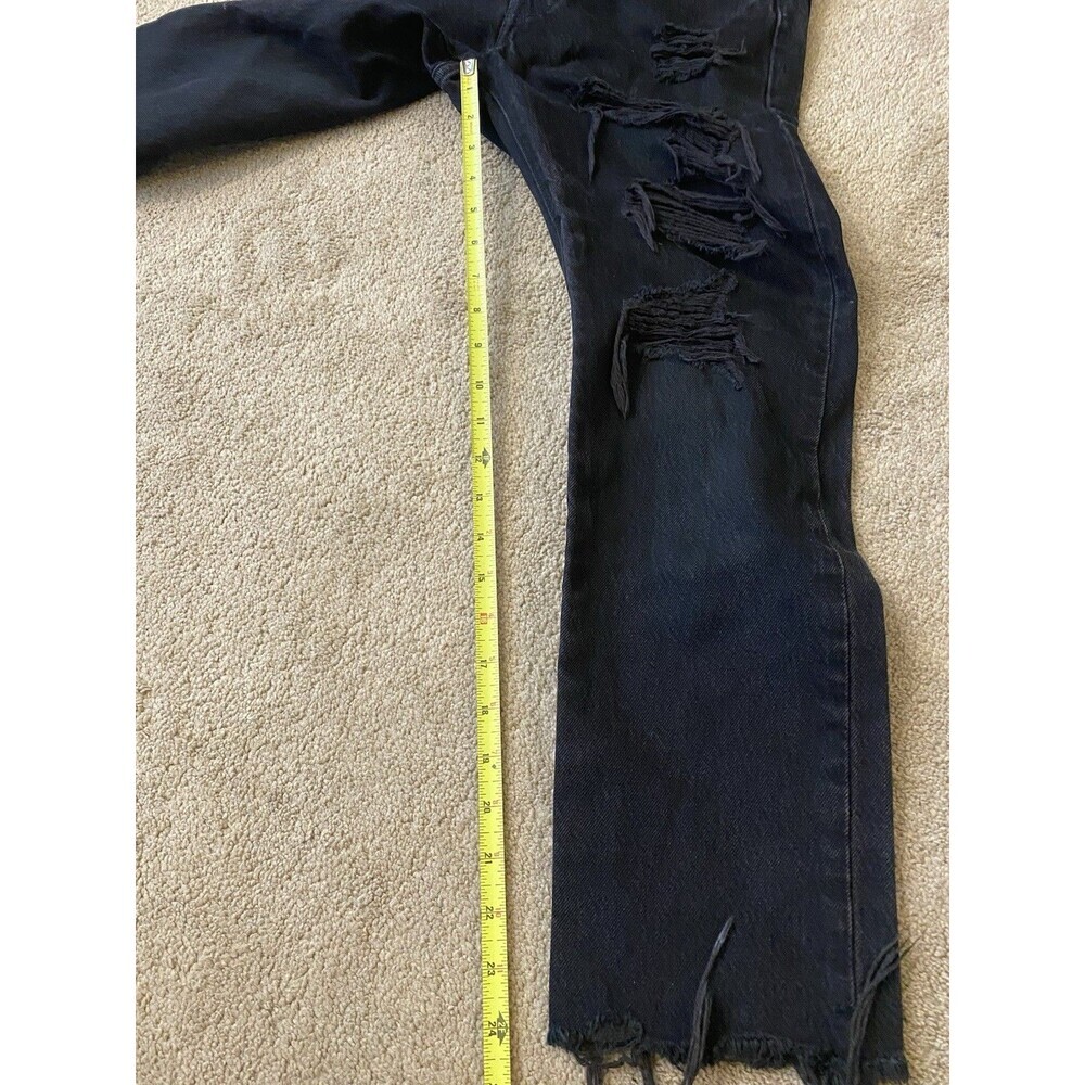 Levi's 501® Original Cropped Distressed Black Women's Jeans Size 24 - Picture 10 of 16